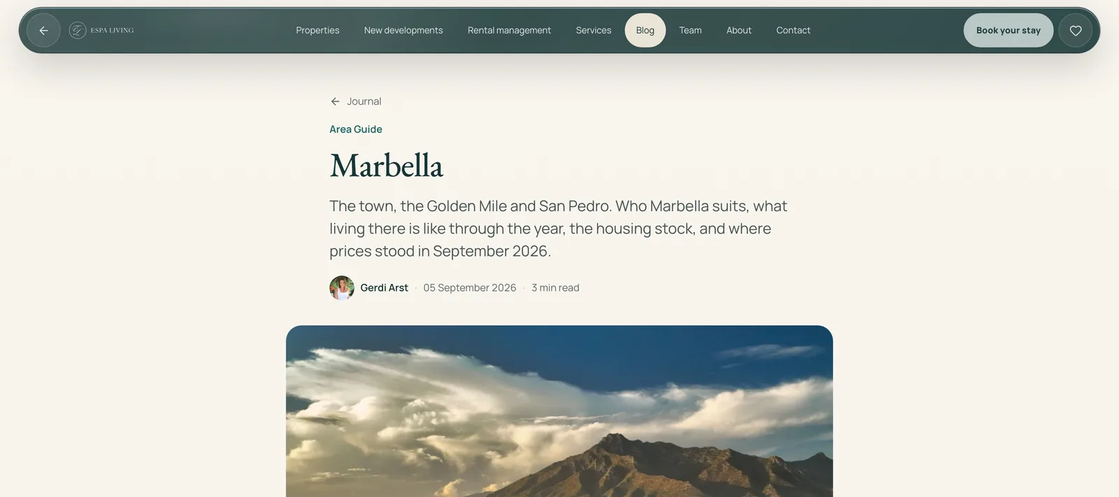 The Marbella area guide at a desk: the town, the Golden Mile and San Pedro, who it suits and where prices stood